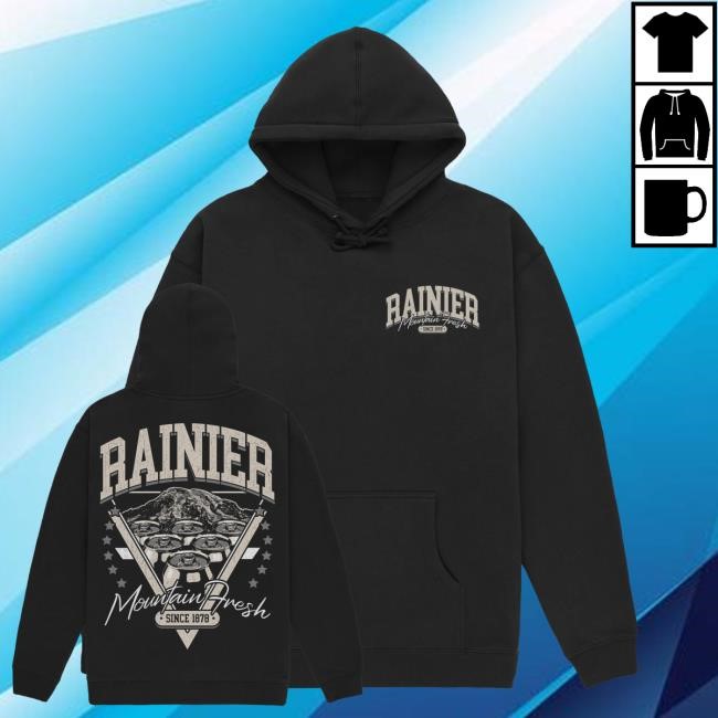 Rainier Brewing Company Rainier Retreat Black Hoodie, Sweatshirt