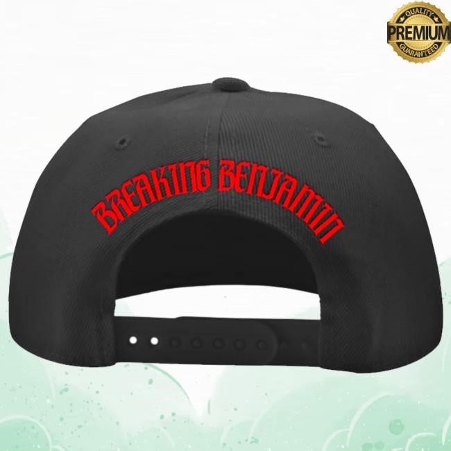 Official Breaking Benjamin Merch Store Red Spike Logo Snapback twill cap