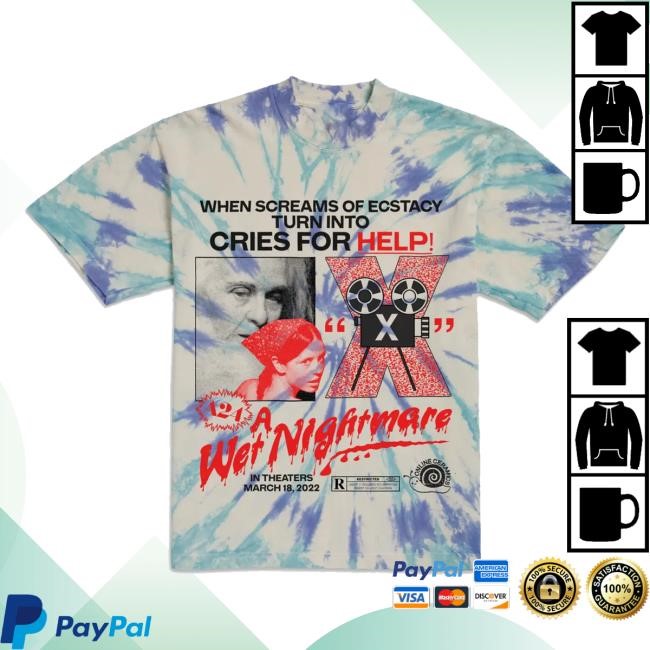 A24 Films Merch Online Ceramics X X Wet Nightmare Tie-Dye Shirt