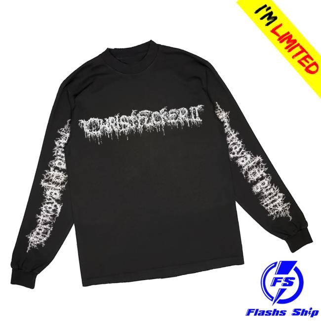 Run For Cover Records Merch Portrayal Of Guilt Christfucker Ii Long Sleeve T Shirt