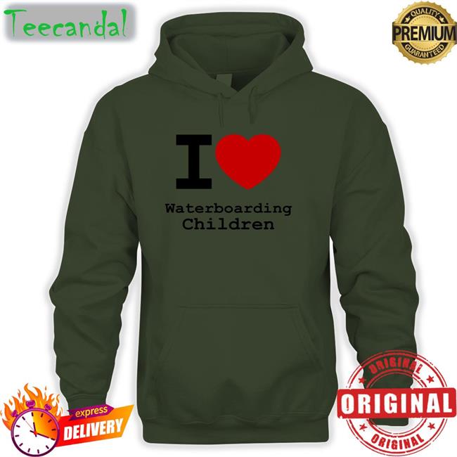 I Love Waterboarding Children Hoodie