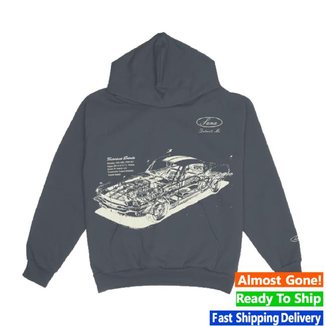Trending Sana Detroit Merch Store ''67 Mustang Sweaters - Dolphin Blue Sanadetroit Shop