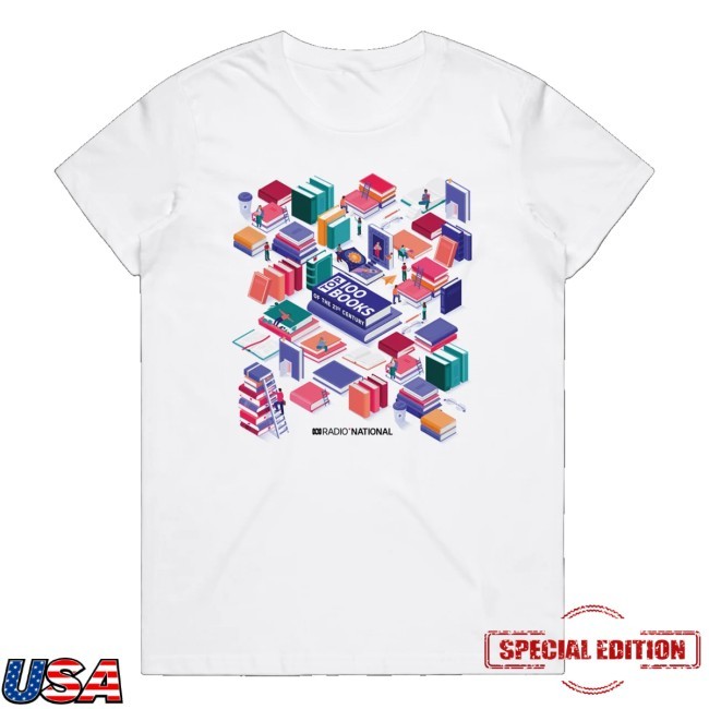 Abc Merch Store Top 100 Books Maze White T-Shirt