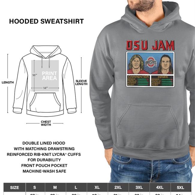 Homage Merch Osu Jam Carpenter And Hawk Tee Shirt Bobby Carpenter
