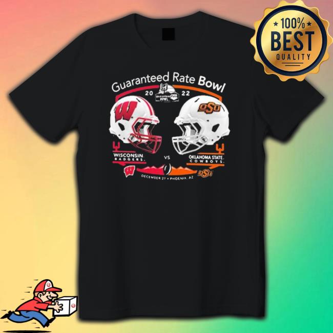 Guaranteed Rate Bowl 2022 Oklahoma State Cowboys Vs Wisconsin Badgers Shirt Guaranteed Rate Bowl 2022 Oklahoma State Cowboys Vs Wisconsin Badgers Hoodie
