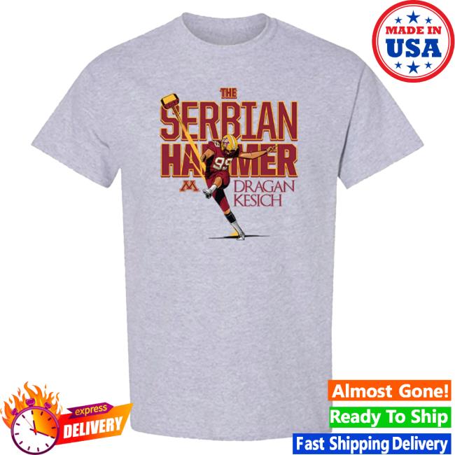 Official Minnesota Ncaa Football Dragan Kesich Caricature Tee Shirt