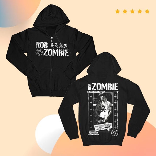 Rob Zombie Store Devil Movie Zip Up Hooded Sweatshirt