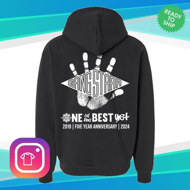 Gang Starr Official Merch Ootby Fifth Anniversary Hoodie #1 Sweater