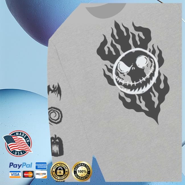 Eyesore Merch The Nightmare Before Christmas Flaming Jack New Shirt
