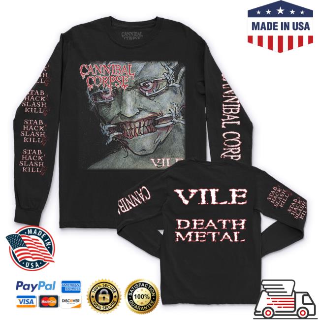 Officia Cannibal Corpse Store Vile Death Metal Long Sleeve Tee (Black)