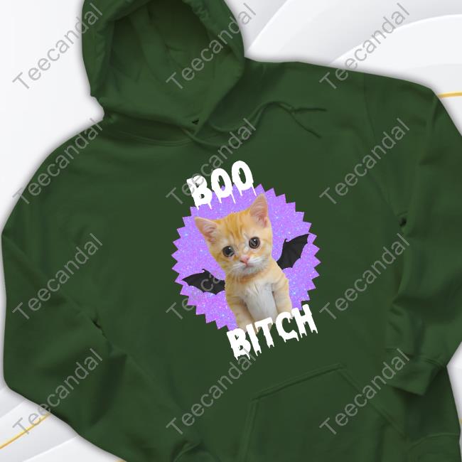 Bejeweledstickers Boo Bitch Cat Long Sleeve T Shirt Bejeweledstickers Boo Bitch Shirt