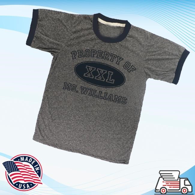 Hayley Williams Merch Store Shop Property Of Ms. Williams Heather Grey Navy Ringer Tee