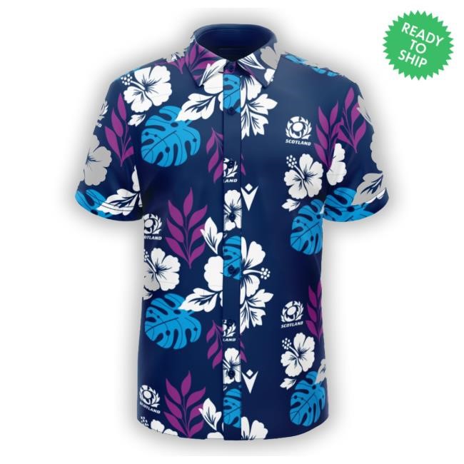 Scottishrugby Merch Scotland Hawaiian T Shirt