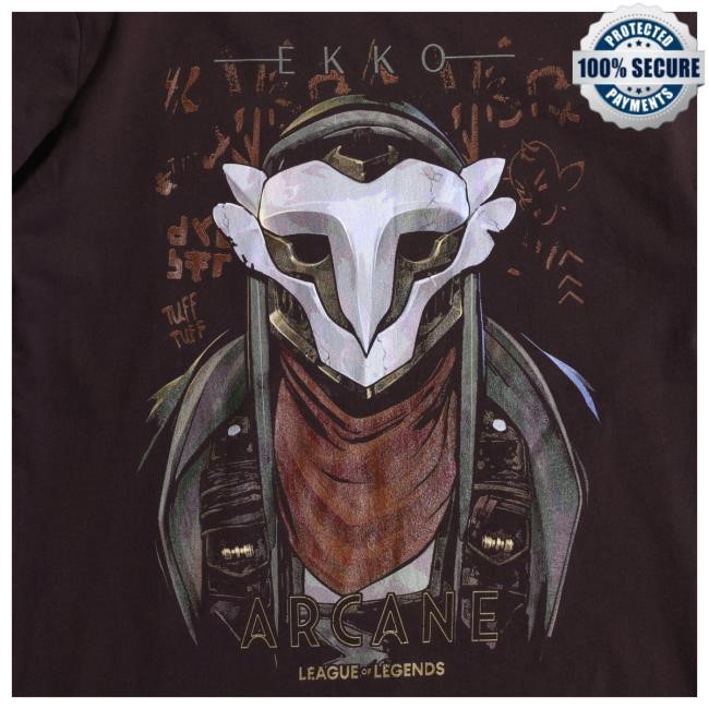 Heroesvillains Merch Shop Store Official League Of Legends Masked Ekko Bust Brown Sweatshirt