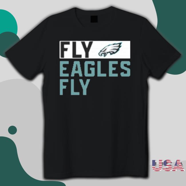 Black Philadelphia Eagles Anthracite Fly Eagles Fly Long Sleeve Shirt