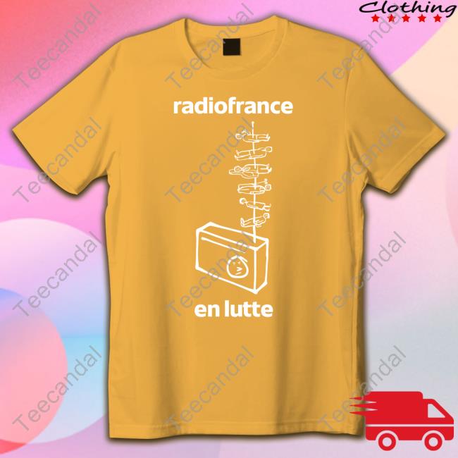 Sophie Binet Wearing Radiofrance En Lutte T Shirts