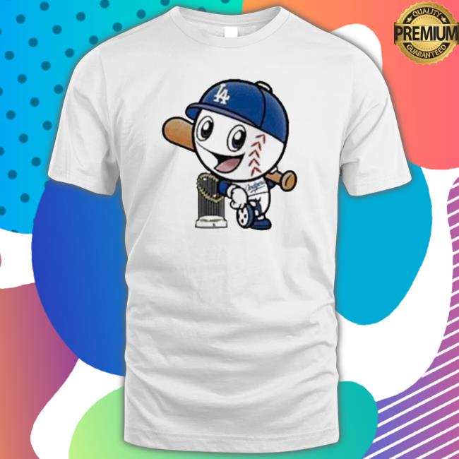 Mr Dodger World Series Trophy La Dodger Tee Shirt