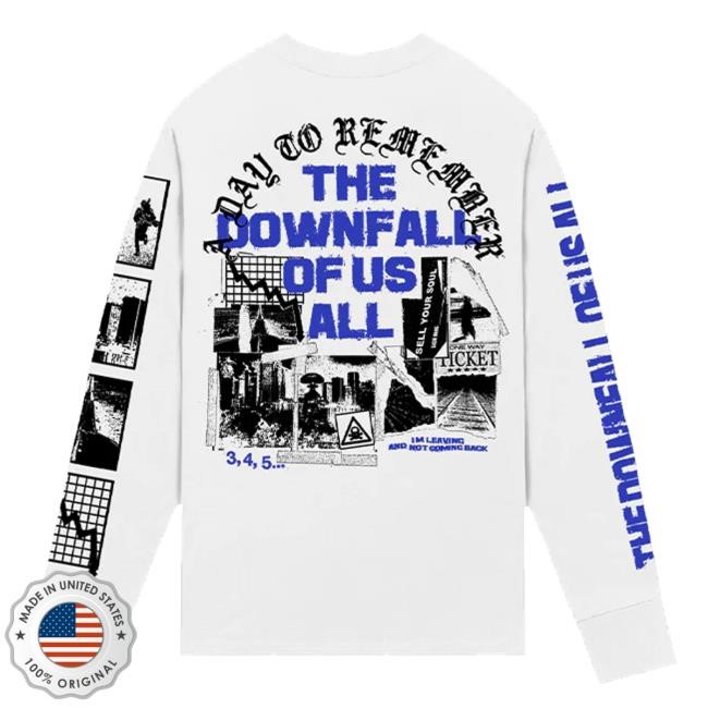 Official Adtr Store Merch Downfall Long Sleeve Tee (White) T-Shirt