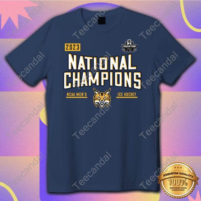 Official Quinnipiac Bobcats 2023 Ncaa Men's Ice Hockey National Champions Hoodie