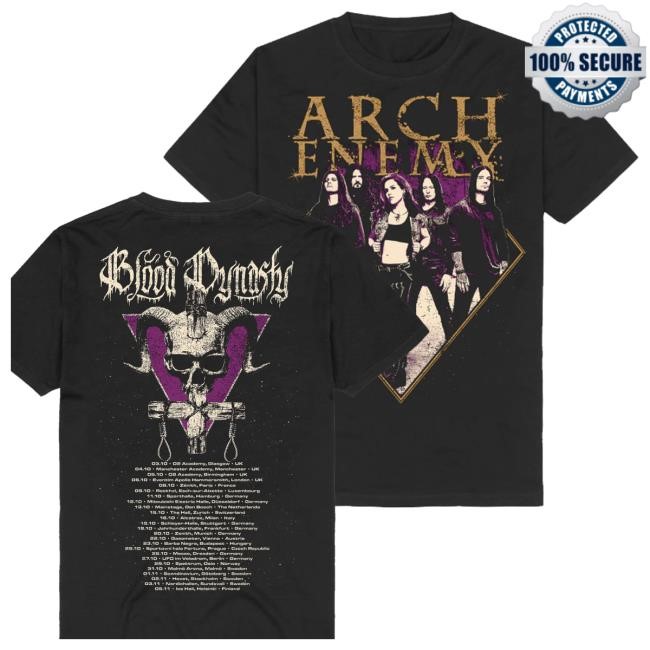 Trending Archenemy Merch Store Blood Dynasty Tour 2024 Shirts