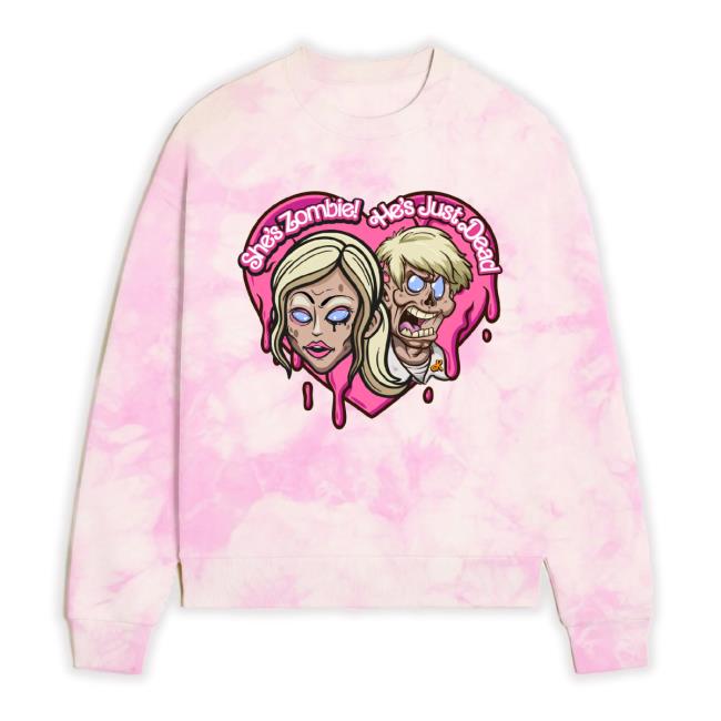 She's Zombie, He's Just Dead Tie Dye Hoodie