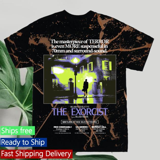 Official Studiohouse Designs The Exorcist Movie Promo Tie Dye Tshirt Holy Water (Bleach)