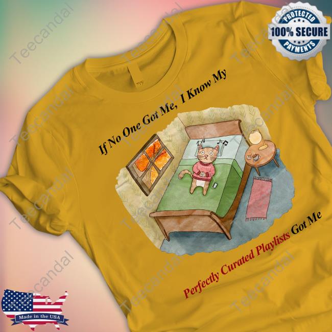 If No One Got Me I Know My Perfectly Curated Playlists Got Me Funny T Shirt JustinsShirtStore JustinsShirt Store If No One Got Me I Know My Perfectly Curated Playlists Got Me Tee Shirt