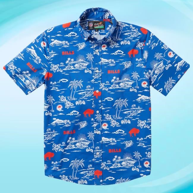 Buffalo Bills Merch Reyn Spooner Bills Throwback Performance Button-Down Sweatshirt