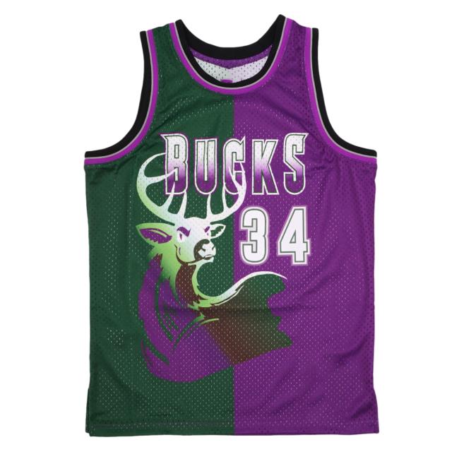 Official Moda3 Mitchell And Ness Bucks Ray Allen '96-97 Split Swingman Jersey Tank T-Shirt