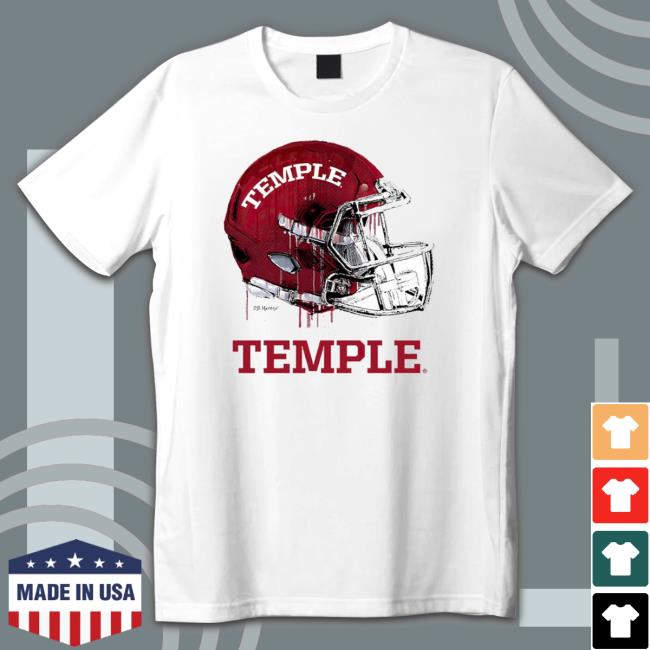 Temple Owls Dripping Helmet Shirts