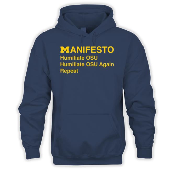 Barstoolsports Store MANIFESTO Humiliate OSU Humiliate OSU Again Repeat Hoodied Sweatshirt