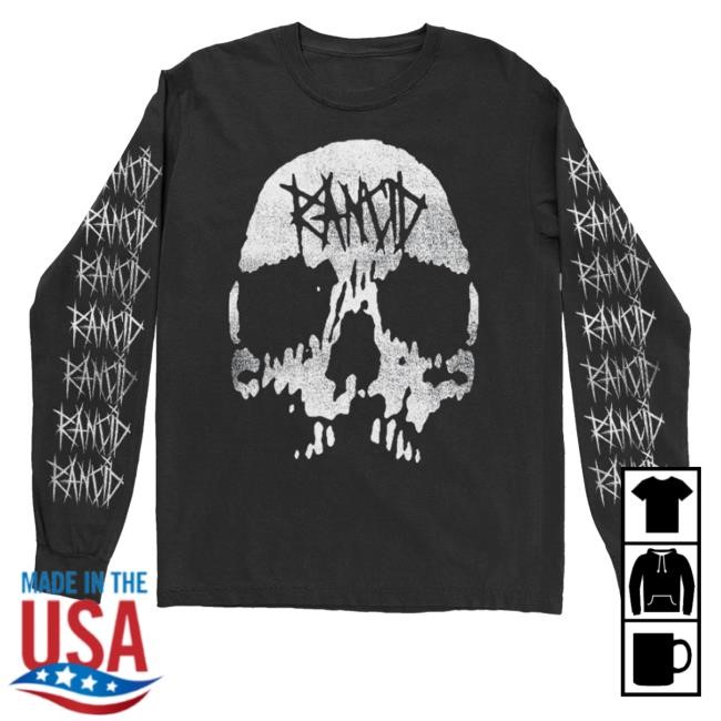 Rancid Distressed Skull T-Shirt Rancid Merch Store Shop Distressed Skull