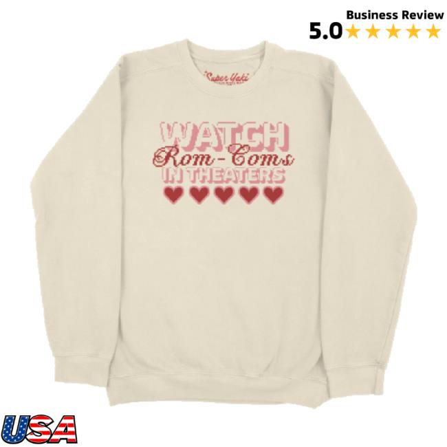 Trending Super Yaki Merch Store Super Yaki & Ilana Wolpert Present: Watch Rom-Coms In Theaters Long Sleeve Tee Superyaki Shop