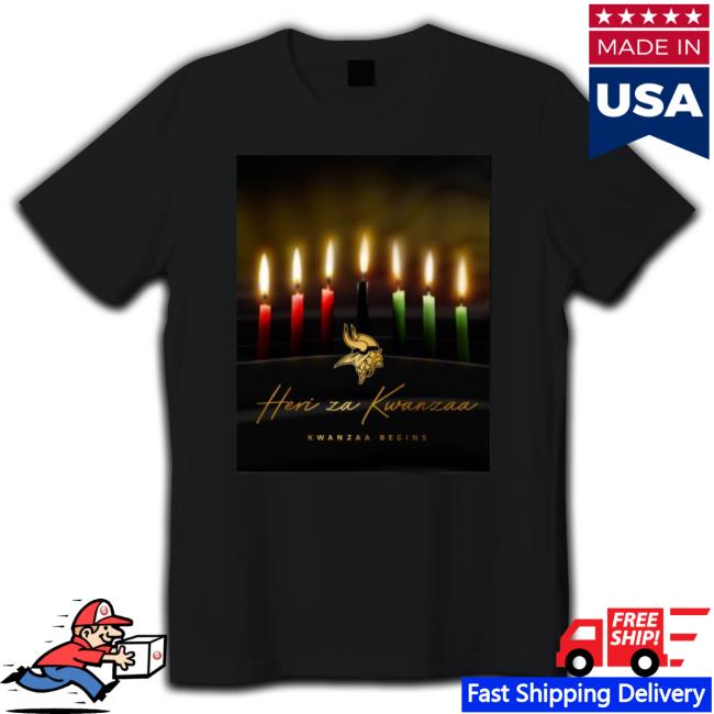 Minnesota Vikings Heri Za Kwanzaa Begins Long Sleeve Shirt