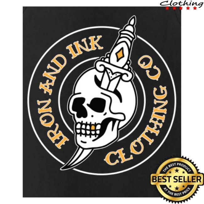 Trending Iron And Ink Fitness Merch Skull & Dagger Tee Shirt