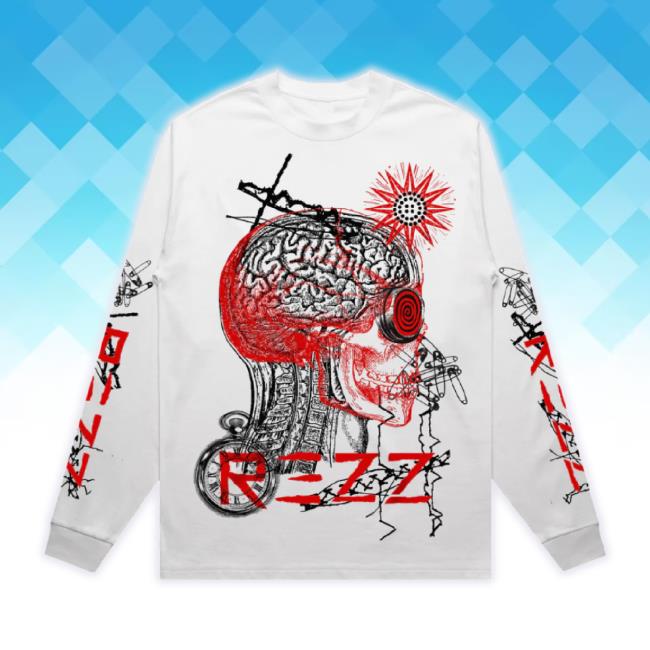 Original Rezz Official Shop Rezz - Holding It Together - White Hoodie Sweatshirt Rezzshop