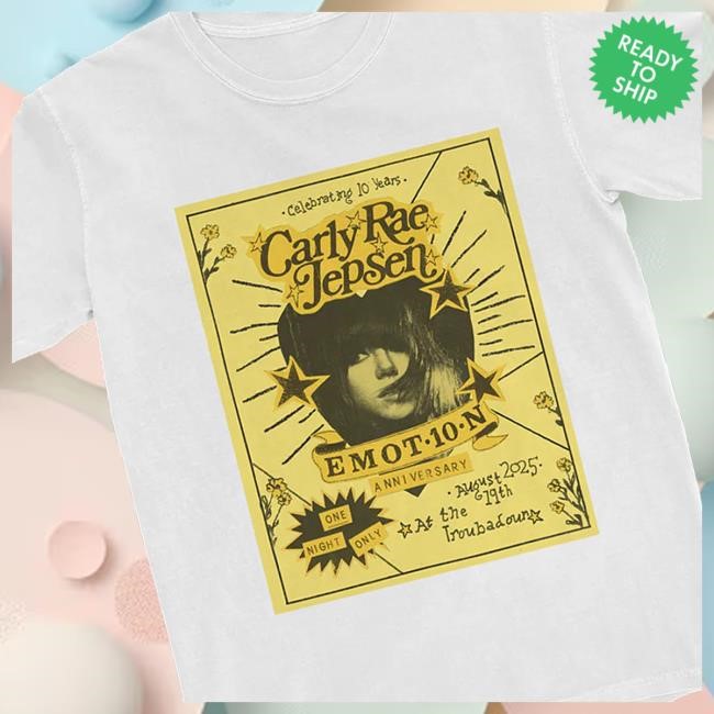 Carly Rae Jepsen Merch Shop Store Emotion One Night Only Shirts