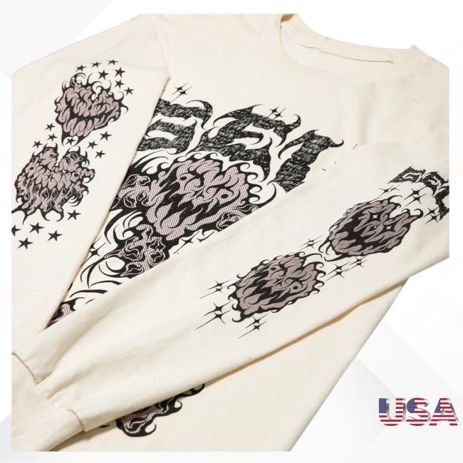 Gelhardcore Merch Shop Natural Long Sleeve Crewneck Sweatshirt