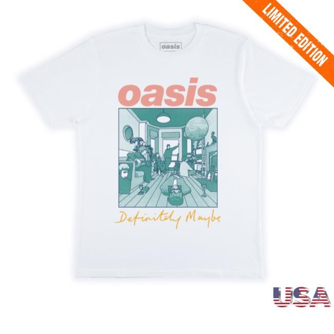 Trending Oasisinet Store Oasis Definitely Maybe Artwork T-Shirt White Crewneck Sweatshirt