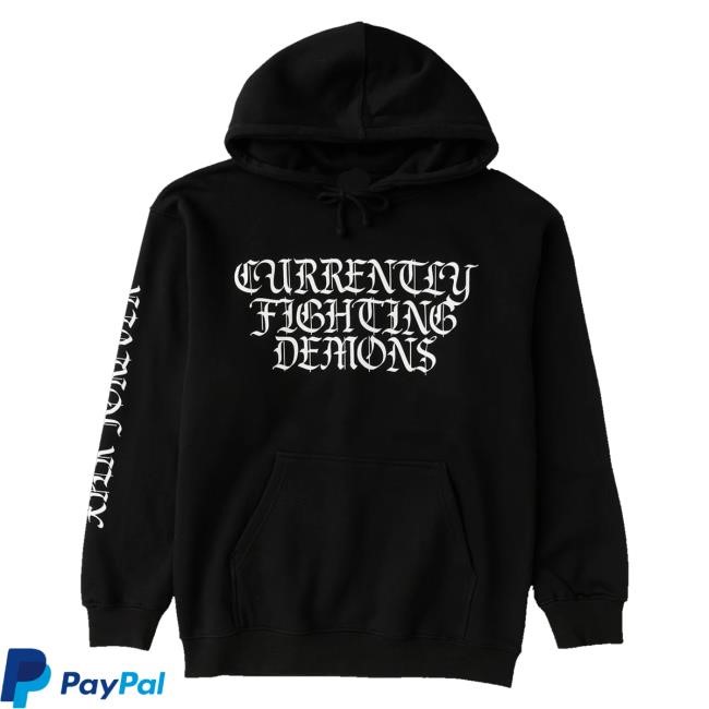 Shop Xplr Merch Fighting Demons Hoodie Black Crewneck Sweatshirt