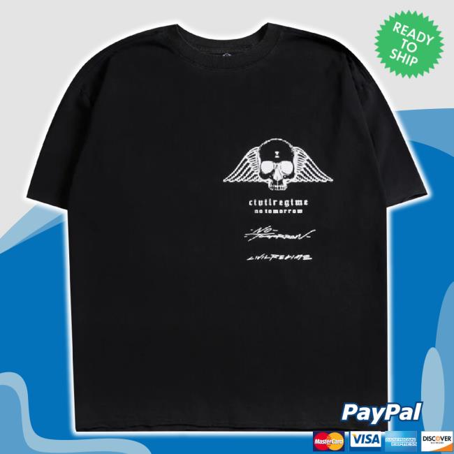 Original Civil X No Tomorrow Burning Time Raw Oversized Active Shirt