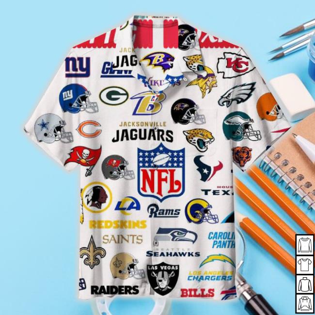 Official Nfl Team Collage Unisex Aloha Hawaiian Classic Shirt