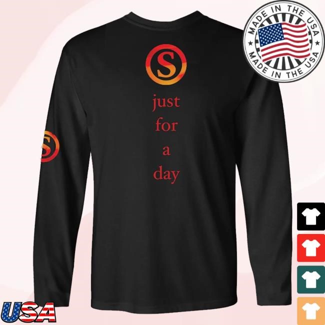 Slowdive Merch Store Limited Edition Just For A Day Long Sleeve Black Sweatshirt