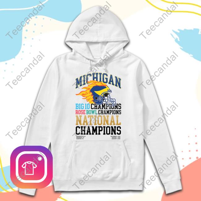 Barstoolsports Michigan Big 10 Champions Rose Bowl Champions National Champions New Shirt