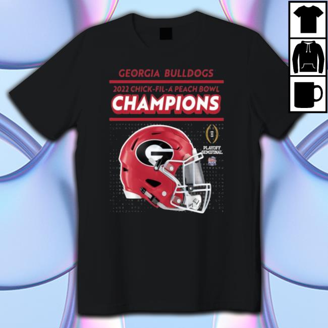 Georgia Bulldogs College Football Playoff Peach Champ 2022 Peach Bowl Champion Shirts