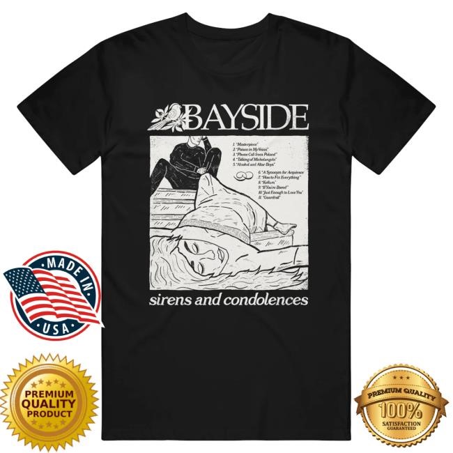 Official Bayside Store Merch Sirens And Condolences Black Shirts