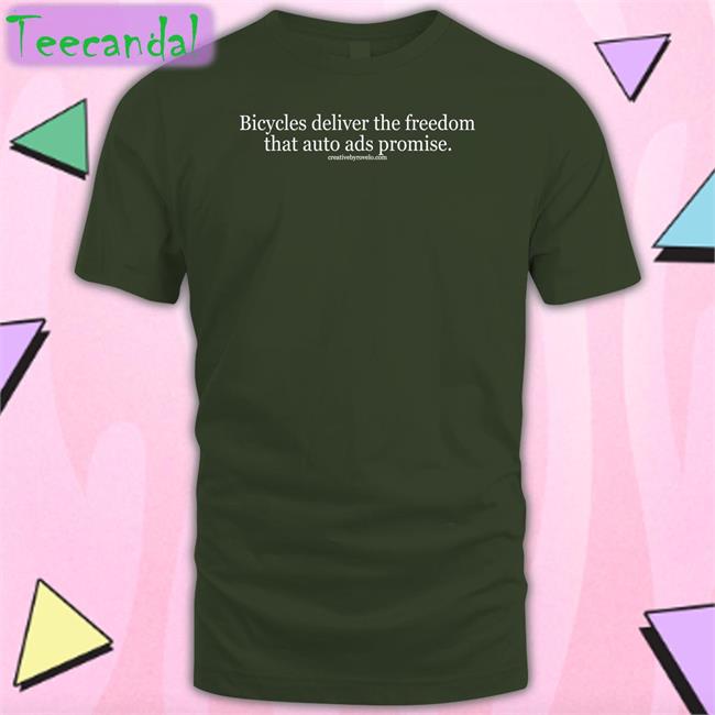 Bicycle Delivery The Freedom That Auto Ads Promise Long Sleeve T Shirt