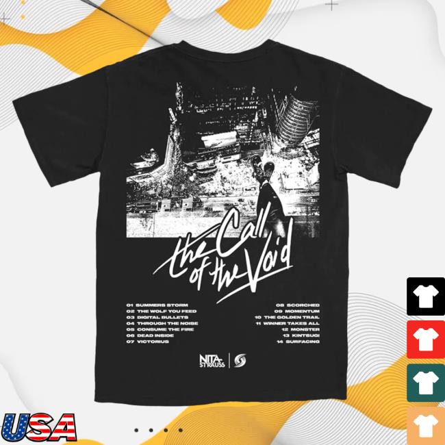 Official Sumerian Records Nita Strauss The Call Of The Void Tracklist Black New Shirt