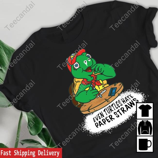 Isaac Butterfield Merch Even Turtles Hate Paper Straws Tee
