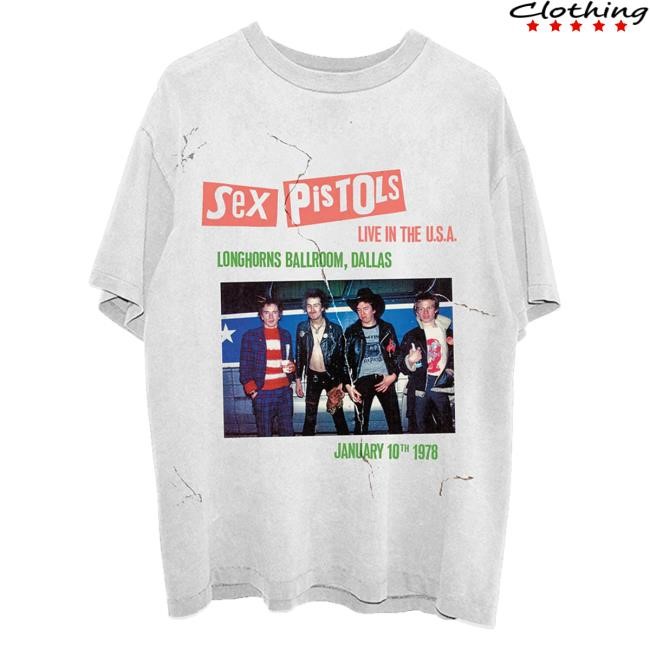 Sex Pistols Official Merch Live In The Usa '78 Dallas Basketball Jersey